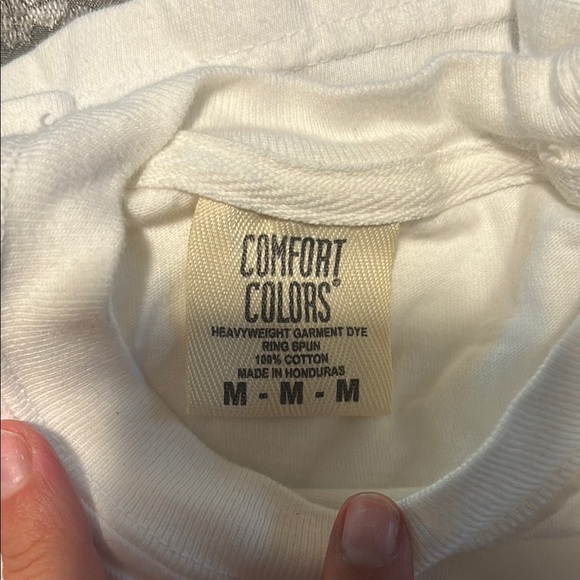 Comfort Colors White Tee with Green Graphic - Picture 2 of 3